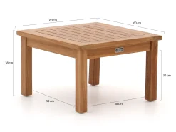 Sunyard Wales bijzet tuintafel 60x60x38cm