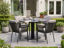 Tierra Outdoor Liv/La Fonte ø120cm dining tuinset 5-delig