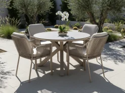Tierra Outdoor Liv/Orbital ø 120cm dining tuinset 5-delig