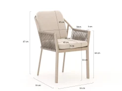 Tierra Outdoor Liv/Orbital ø 120cm dining tuinset 5-delig