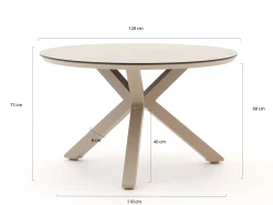 Tierra Outdoor Liv/Orbital ø 120cm dining tuinset 5-delig