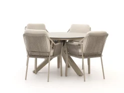 Tierra Outdoor Liv/Orbital ø 120cm dining tuinset 5-delig