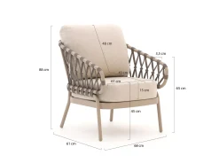 Tierra Outdoor Natal/Moreno ø 150cm low dining tuinset 5-delig