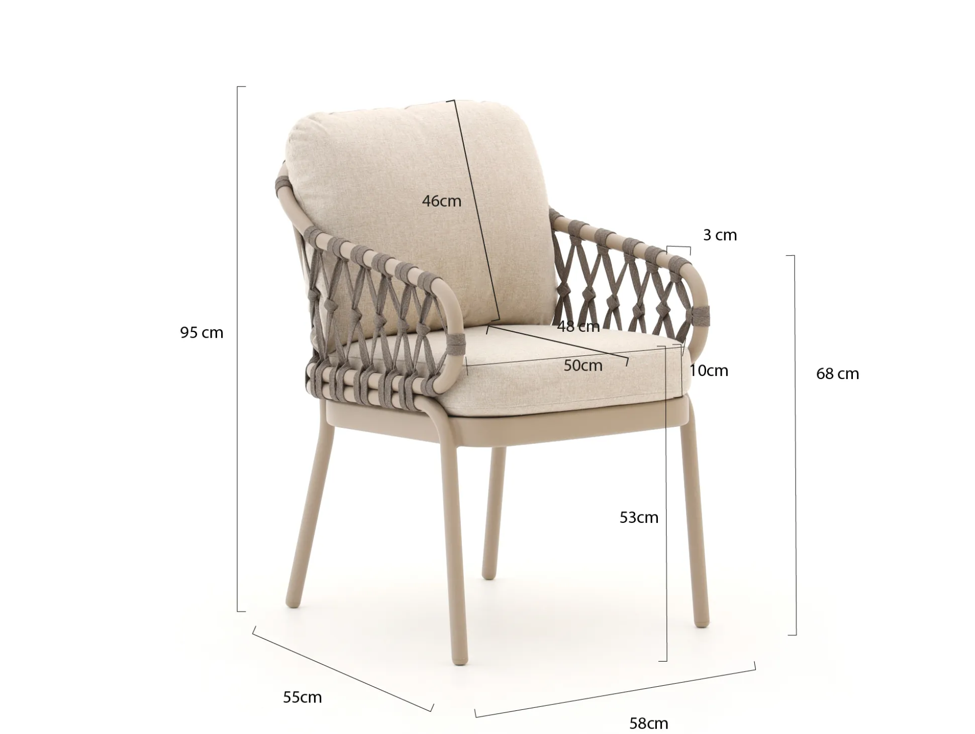 Tierra Outdoor Natal/Oblong 200cm dining tuinset 5-delig