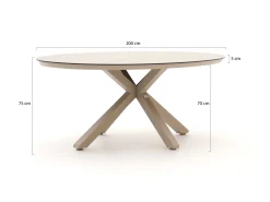 Tierra Outdoor Oblong dining tuintafel 200x110x75cm