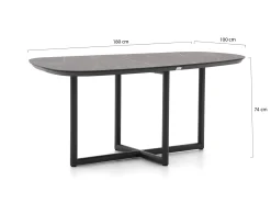 Tierra Outdoor Rivera 180cm dining tuinset 5-delig