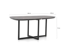 Tierra Outdoor Rivera dining tuintafel 180x100x74cm