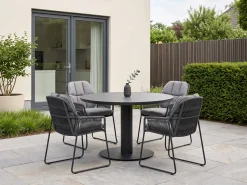 Tierra Outdoor Rivera/La Fonte ø120cm dining tuinset 5-delig