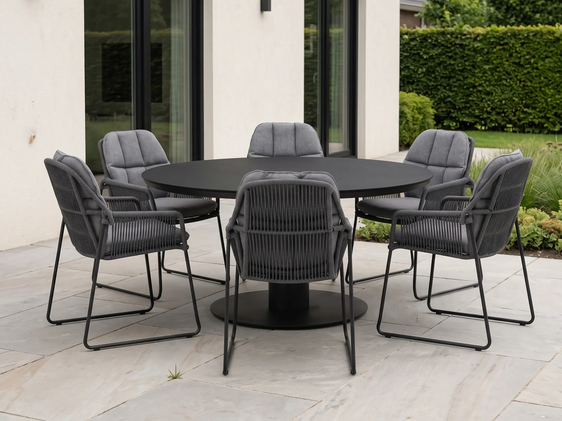 Tierra Outdoor Rivera/La Fonte ø150cm dining tuinset 7-delig