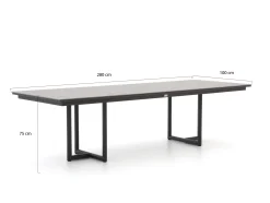 Tierra Outdoor Rivera/Naro 280cm dining tuinset 9-delig