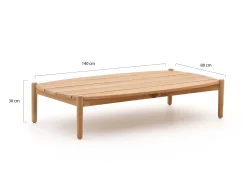 Zavelli Convivia lounge tuintafel 140x80x30cm