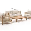 Zavelli Convivia stoel-bank loungeset 4-delig 4-zits
