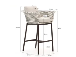 Zavelli Cuore ø 120cm barset 5-delig