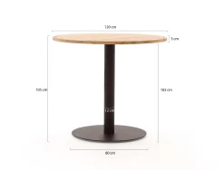 Zavelli Cuore ø 120cm barset 5-delig