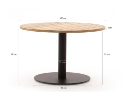 Zavelli Cuore ø 120cm dining tuinset 5-delig