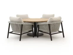 Zavelli Cuore ø 150cm low dining tuinset 5-delig