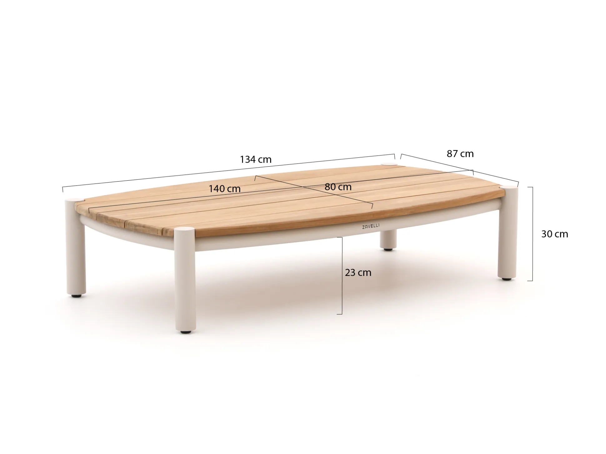 Zavelli Cuore lounge tuintafel 140x80x30cm