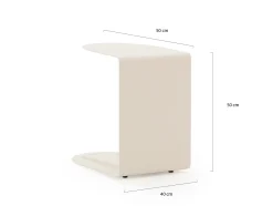 Zavelli Soffice bijzet tuintafel 40x50x50cm
