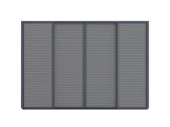 Zonwerende schuifdeuren 360x235cm t.b.v. Cedrino Pergola